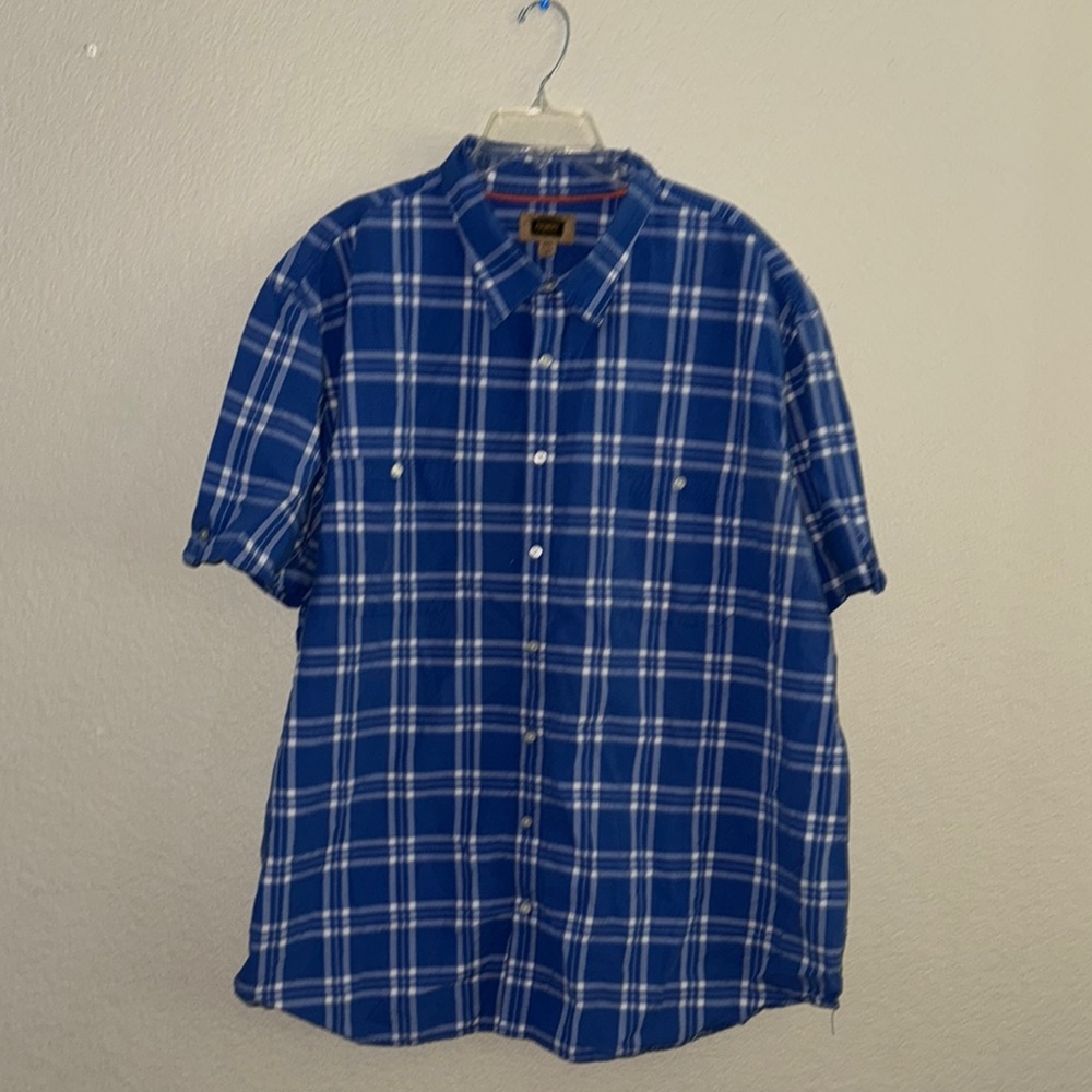 The Foundry Supply Co. Blue and White Checkered Men's Shirt